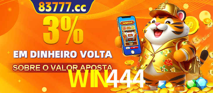 Promoção para baixar e instalar o aplicativo do cassino WIN444. O banner oferece uma recompensa de R1aR1aR8, com a imagem de uma cobra sobre moedas de ouro.